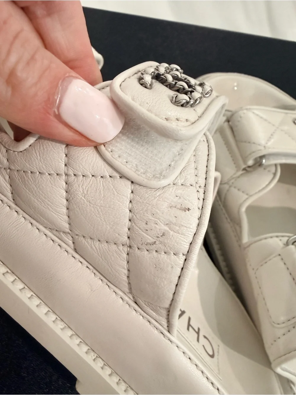 Chanel Dad Sandals in Quilted Leather